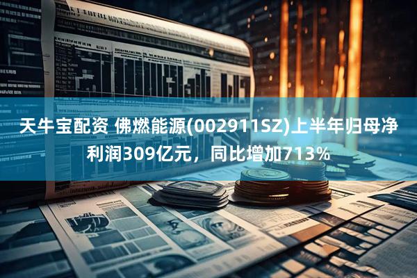 天牛宝配资 佛燃能源(002911SZ)上半年归母净利润309亿元，同比增加713%